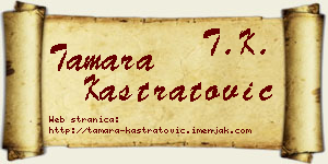Tamara Kastratović vizit kartica